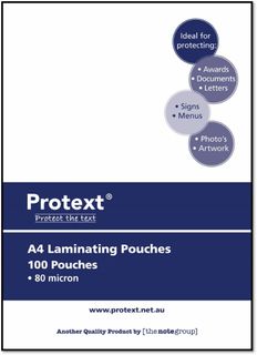 Protext A4 Laminating Pouch 80mic pk100
