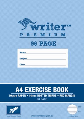 Writer Premium A4 96pg 14mm Dotted Thirds Exercise Book