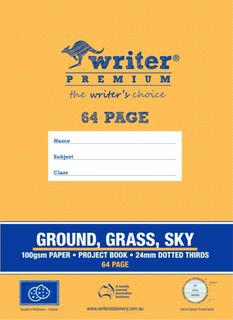 Writer Premium 64pg 24mm D/Ts Ground Grass Sky Project Book