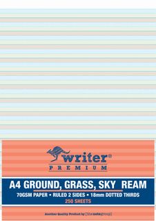 Writer A4 18mm D/Ts Portrait G/G/S 250 Sheet Ream