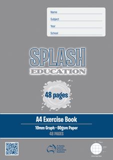 Splash A4 48pg 10mm Graph Book