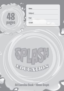 Splash A4 48pg 10mm Graph Book