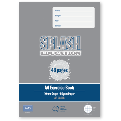 Splash A4 48pg 10mm Graph Book