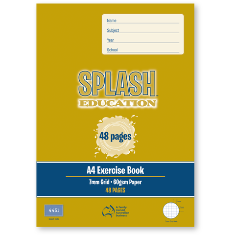 Splash A4 48pg 7mm Grid Book