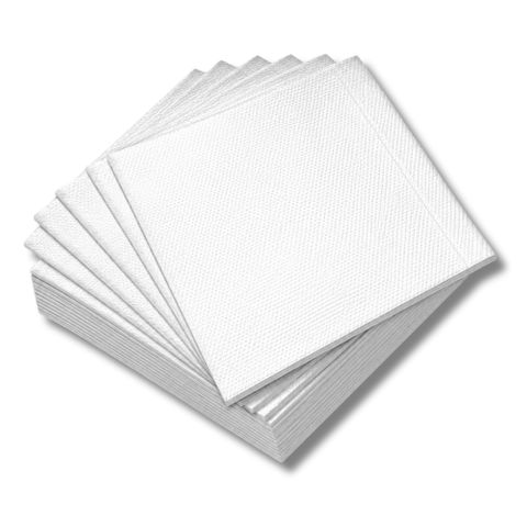 Earth Eco Wht Cocktail Napkins 2ply 24x24cm Pk40 Ctn24