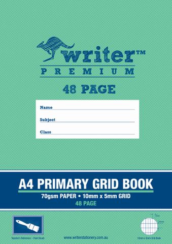 Writer Premium A4 48pg Primary Grid Exercise Book