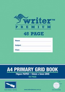 Writer Premium A4 48pg Primary Grid Exercise Book