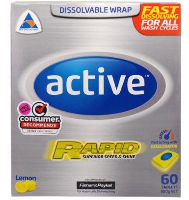 Active Automatic Dishwash Lemon Tablets Box/60