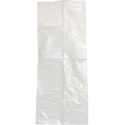 Flexo Bin Liner 29L White Gusseted 20mu Pk/100