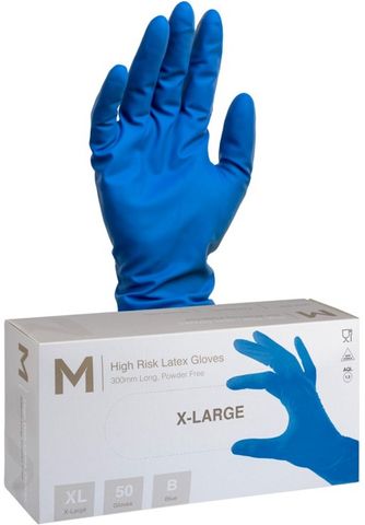 M Hi Risk Glove Xtra Large Powder Free 50/packet