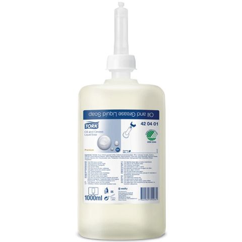 Tork S1 Oil & Grease Liquid Soap Cartridge 1L (420401)