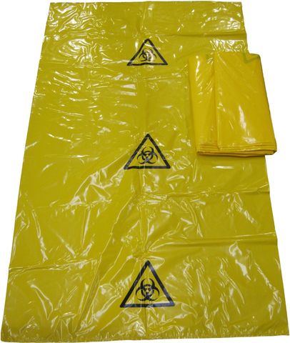 Bio-Hazard Bag Yellow 900x1500 50mu Pk/25
