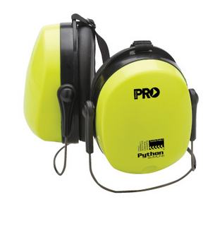 Python Slimline Neckband Earmuff Hi Vis