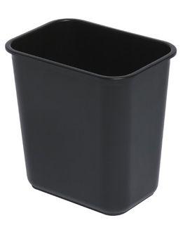 Square Plastic Bin Black 12L