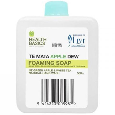 Livi Health Everyday Te Mata Apple Dew Foaming Soap 500ml (1716)