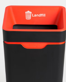 Method Open Lid Recycling Bin Red Landfill 60L