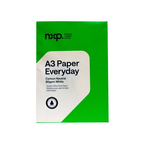 NXP Everyday Carbon Neutral White Copy Paper A3 80gsm (500) Box/3