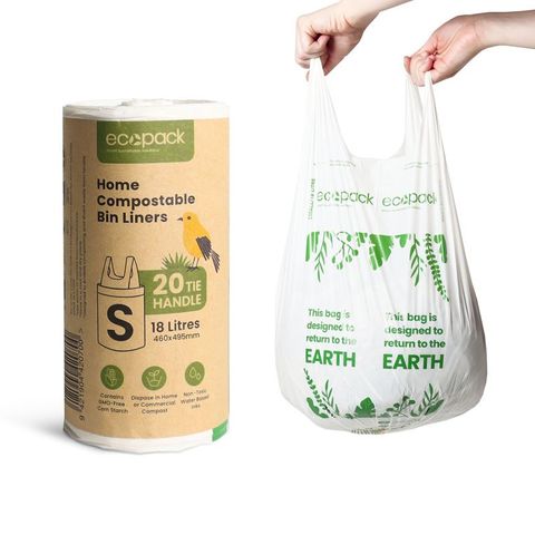 Ecopack Bin Liner 18L Compostable Roll/20