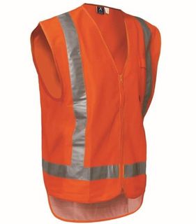 PRO Hi Vis Vest Ttmc-w17 Polyester Drop Tail Orange Large