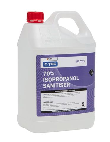 C-Tec 70% Isopropanol Sanitiser 5L