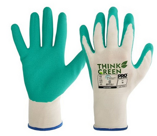 Think Green Latex Grip Recycled Glove Green