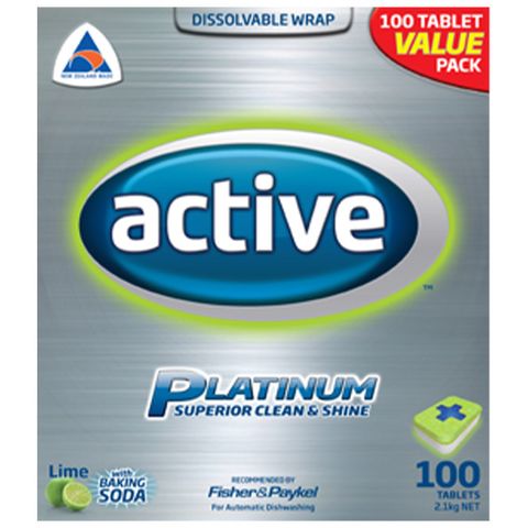 Active Dishwash Tablets with Baking Soda Box/100
