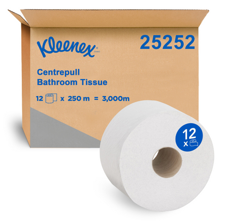 KC Centre Pull Bath Tissue Rolls White 2ply Ctn/12 (25252)
