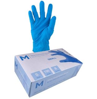 Gloves Nitrile Blue P/Free Cuff 240mm X-Small Pk/100