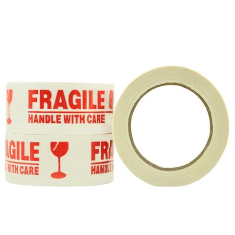 Tape Fragile Roll 48mm x 100m White