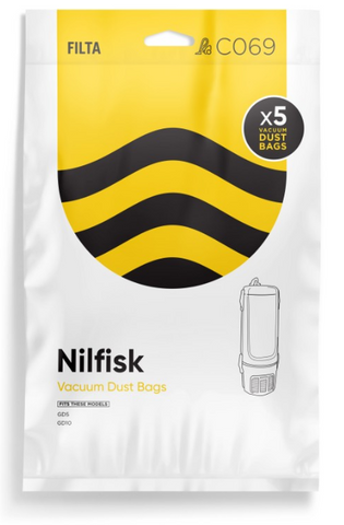 Filta Nilfisk Vac Bag Uni 905 (GD5-GD10) PK/5 CO69