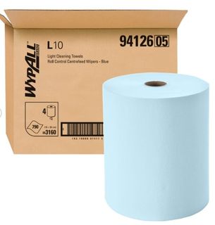 KC Wypall L10 1ply Centrefeed Wipers Blue Ctn/4 (94126)