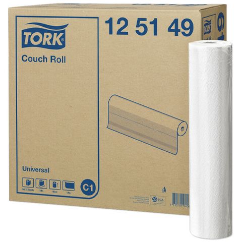 Tork C1 1ply Couch Rolls 50m x 49cm Ctn/8 (125149)