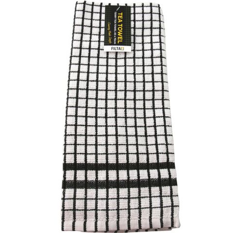 Tea Towel Terry Black