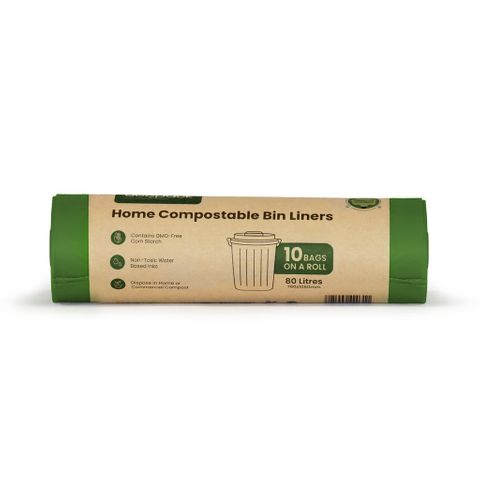 Ecopack Rubbish Bag 80L Compostable Ctn/120