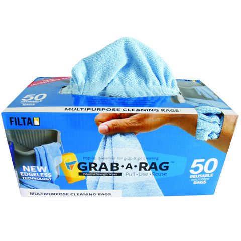 Grab - A - Rag 50PK Microfibre Rags 30x3