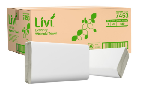 Livi 1ply Widefold Paper Towels Ctn/20 (7453)