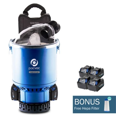 PacVac Superpro Go Battery 700 Battery Vacuum