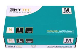 PH Hytec Gloves Latex P/Free Medium Pkt/100