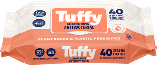 Tuffy Plastic free Antibacterual Multipurpose Wipes Pk/40