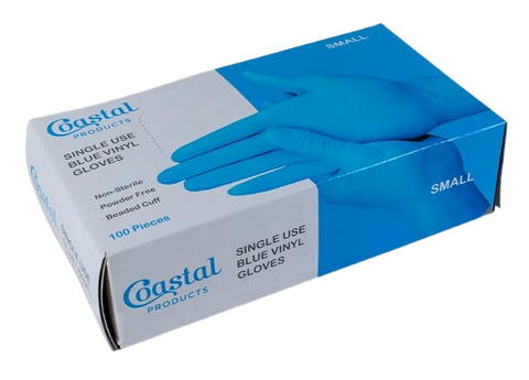 Coastal Gloves Vinyl Blue Pk/100