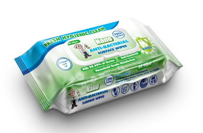 Nano Surface Wipes 75% Alcohol Pk/80