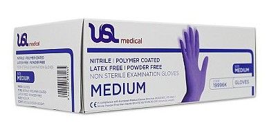Gloves Polymer P/Free Medium Pk/10