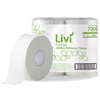 Livi Everyday 2ply Jumbo Toilet Rolls 300m Bale/8 (7006)