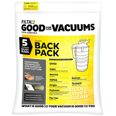 Microfibre Vacuum Bag Universal Backback Pk/5 (C064)