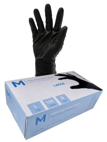 Gloves Nitrile Black P/Free