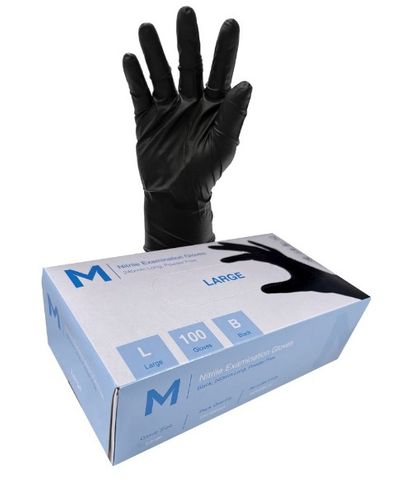 Gloves Nitrile Black P/Free