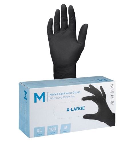 Gloves Nitrile Black P/Free