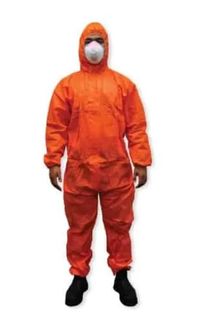 Coveralls White / Orange - Size Medium