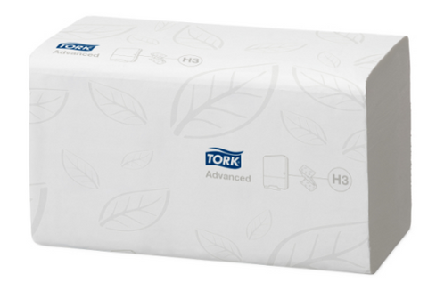 Tork H3 Advanced 2ply Flushable Singlefold Paper Towels Ctn/15 (290190)