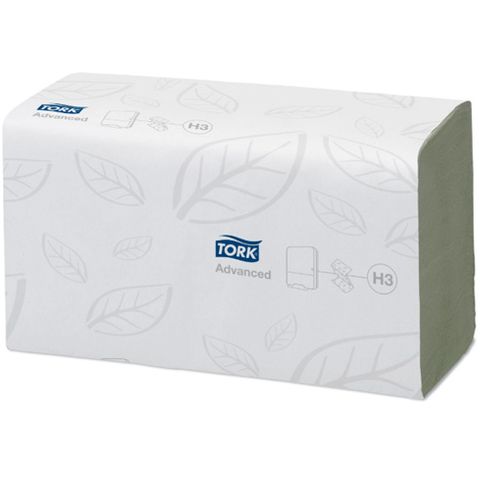 Tork H3 Advanced 2ply Green Singlefold Paper Towels Ctn/15 (290179)